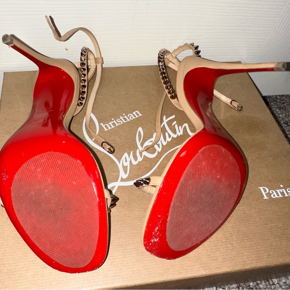 Size 37 1/2 red bottoms for sale. Worn once.Does have a few scratches. - Picture 9 of 9